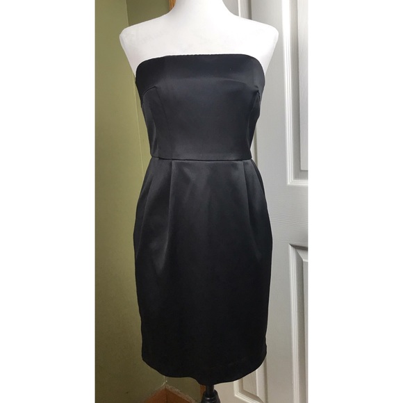 express black strapless dress Express Black Strapless Organza Dress Size 6  Vanessa Jane